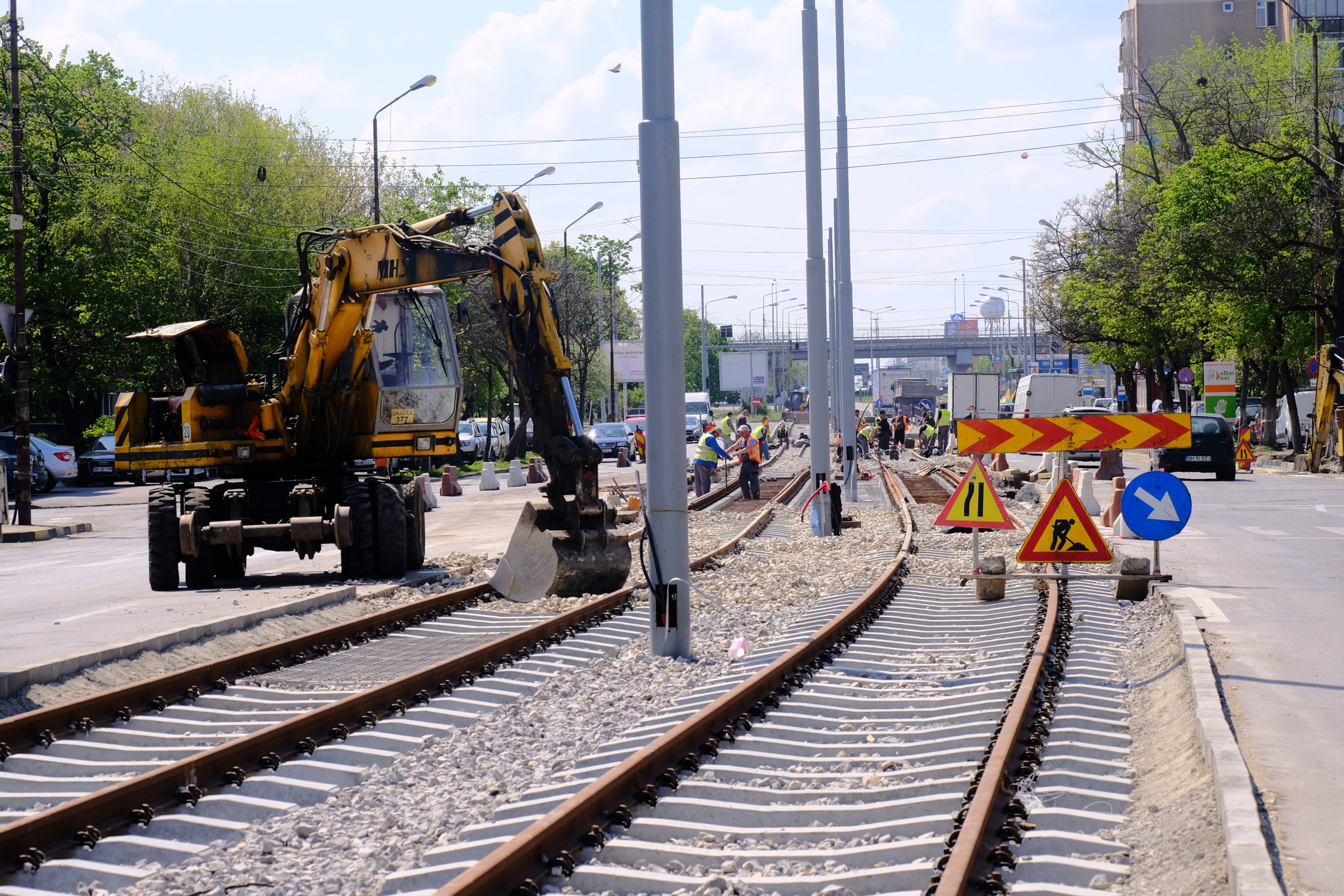 FOTO: Lucrari linie de tramvai Oradea 23.04.2020