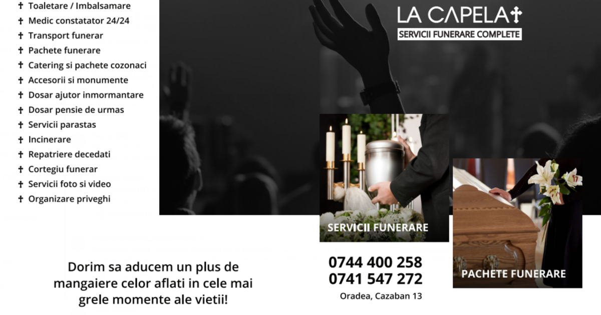 Profesionalism şi empatie - La Capela - servicii funerare Non Stop! - Vimarsana News