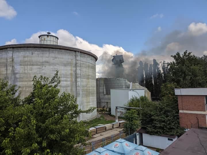 FOTO: Incendiu Siloz zahăr Borșului 27.07.2020