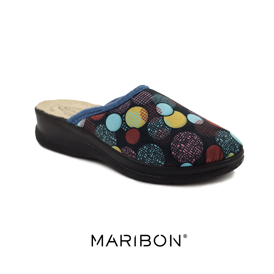 Papuci de Casa Maribon cu interior din Piele Bolle Multicolor cu talpa ULTRA SOFT (1)