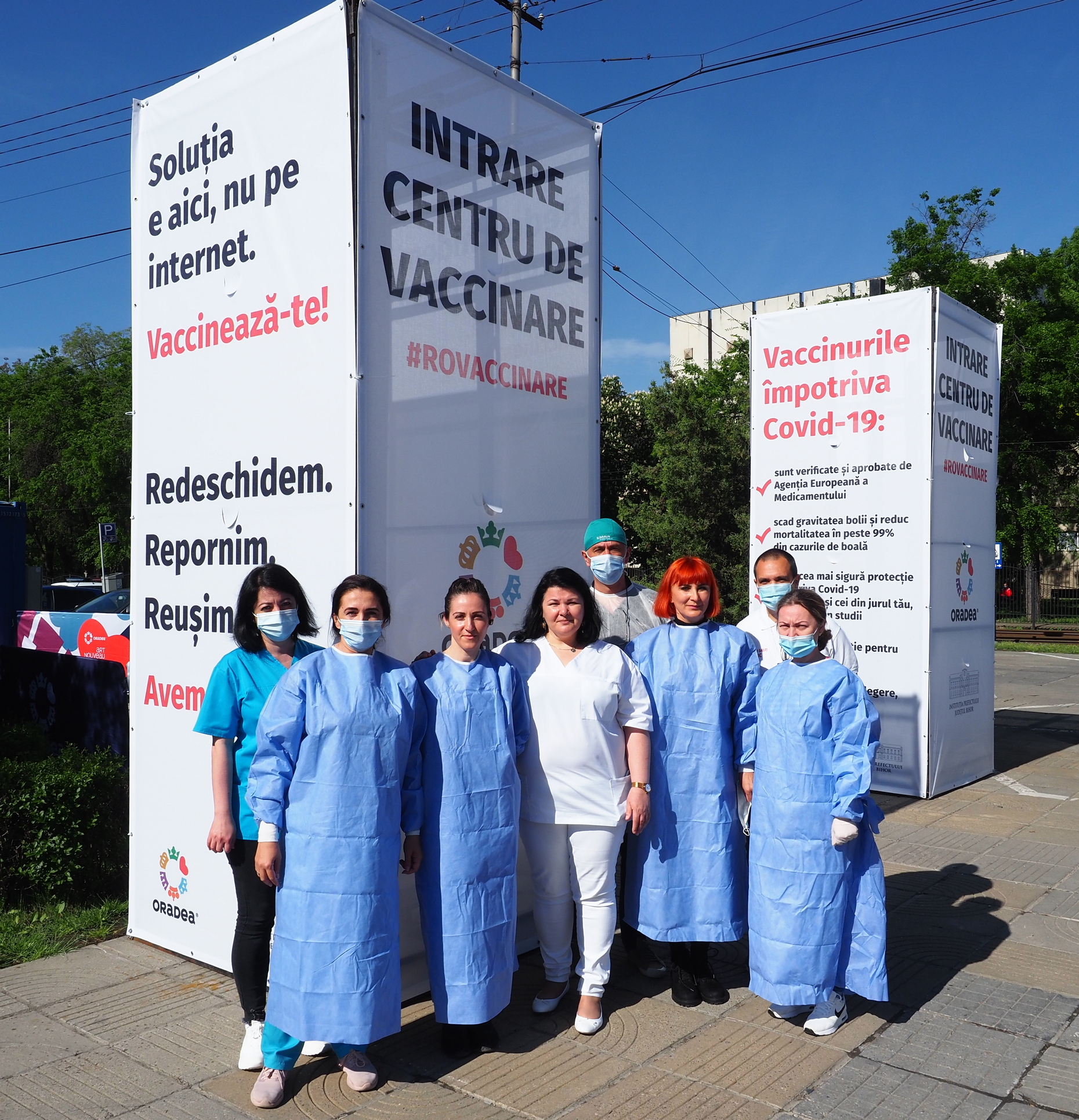 FOTO: Centru vaccinare modular Oradea 15.05.2021