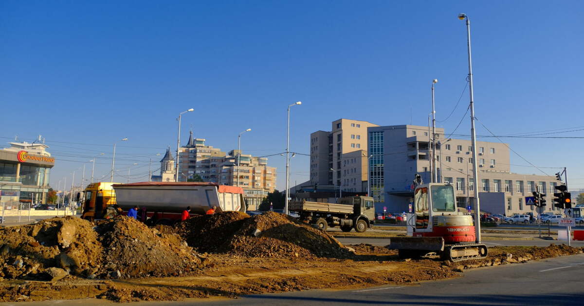 FOTO Lucrări Piața Emanuil Gojdu Oradea 27.10.2021 BIHON