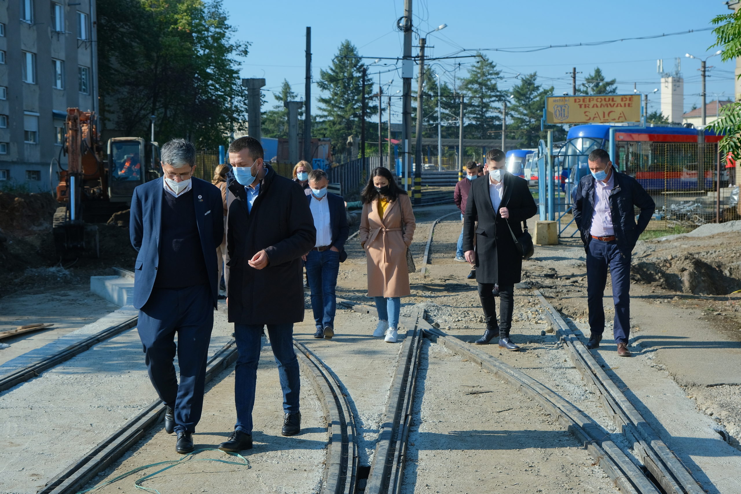 FOTO: Stadiu lucrări extindere linie tramvai 15.10.2021