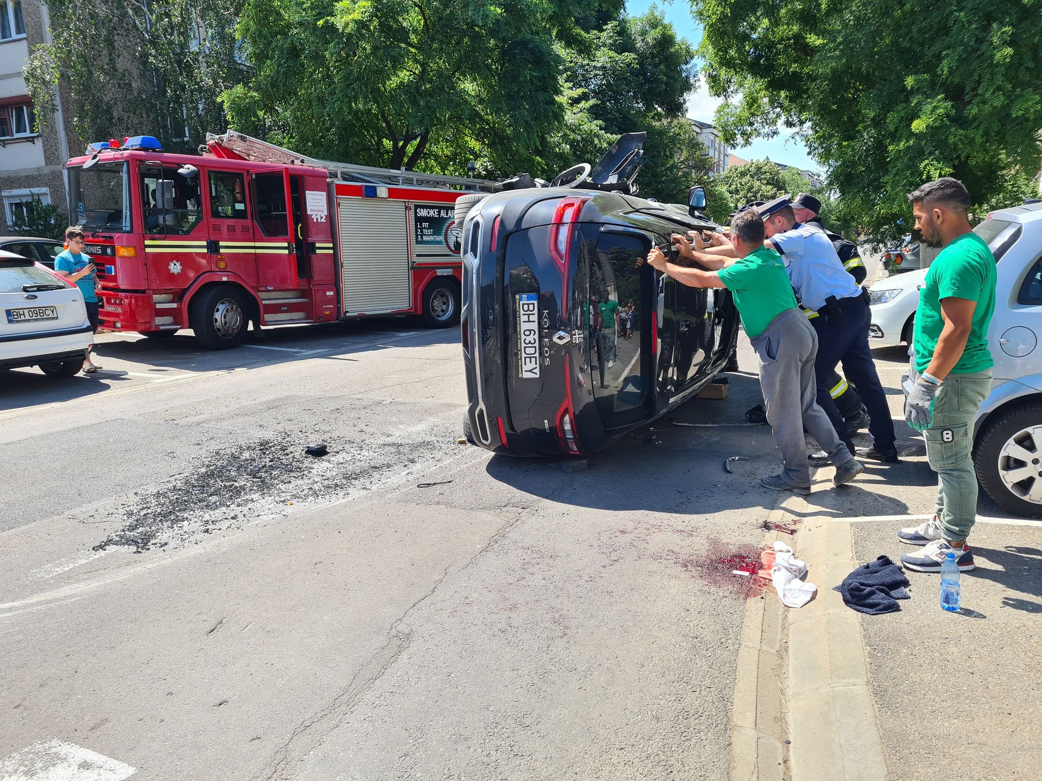 FOTO: Accident pe strada Gradinarilor din Oradea 15.06.2022