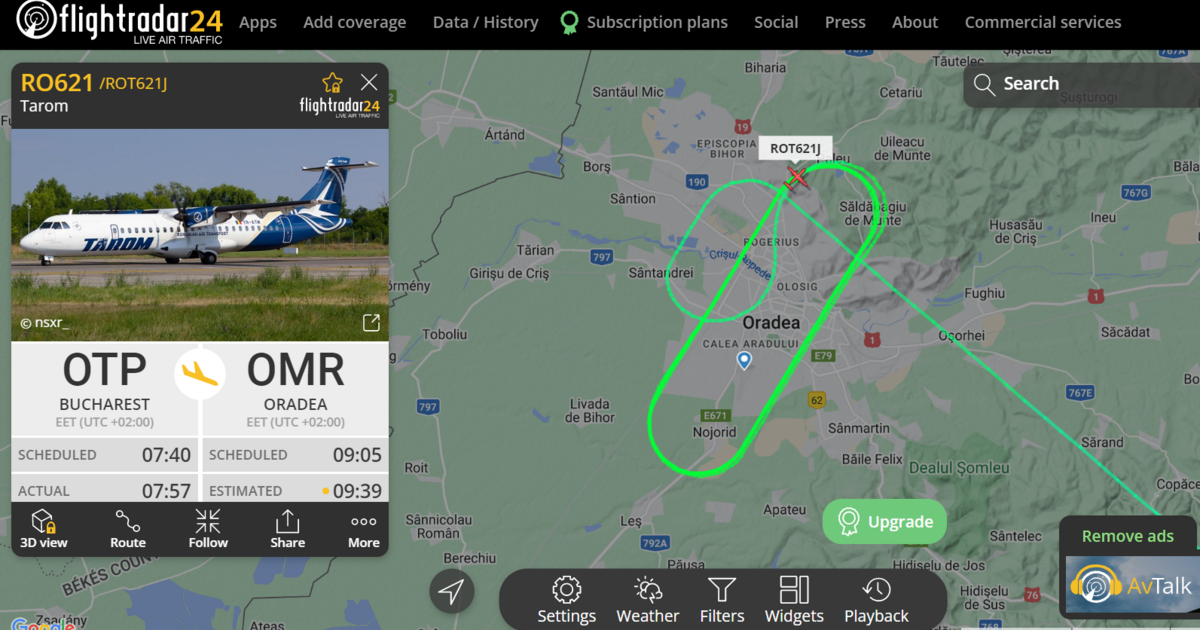 UPDATE Cursa Tarom BucureștiOradea nu a putut ateriza timp de o oră
