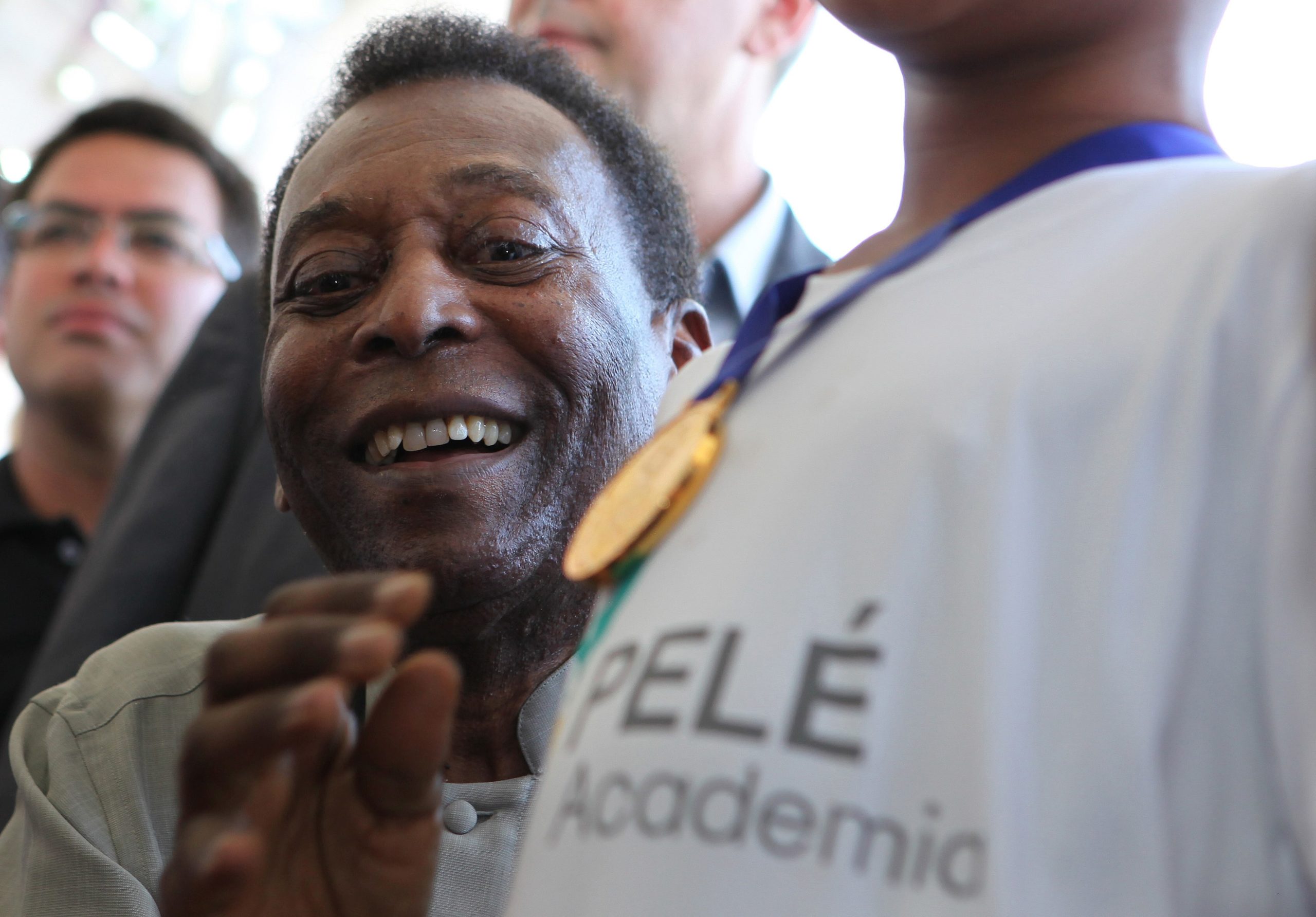 Former Brazilian soccer player 'Pelé' opens a soccer academy in Brazil