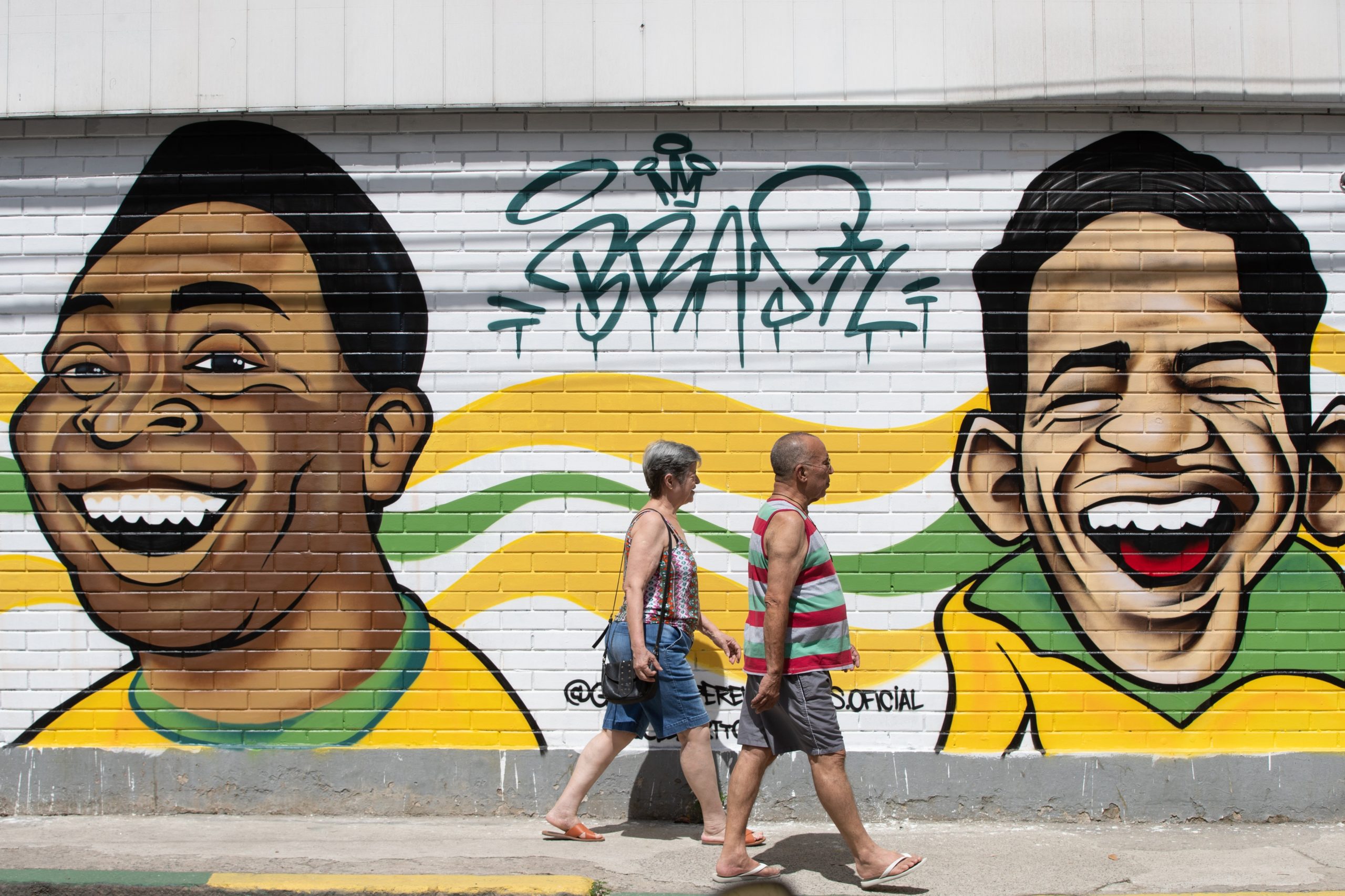 Brazilians decorate the streets for the FIFA World Cup in Qatar