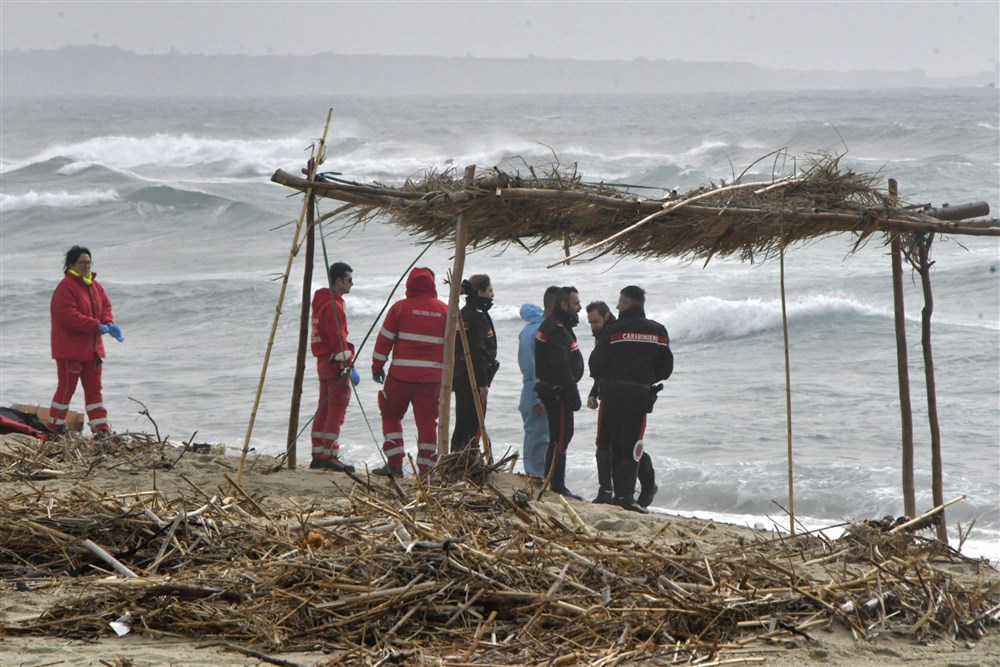 Dozens found dead in southern Italy after migrant boat sinks in rough seas