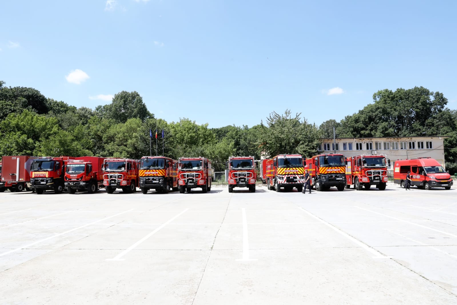 FOTO: Pompieri români, în Grecia pentru stingerea incendiilor forestiere, 21.07.2023