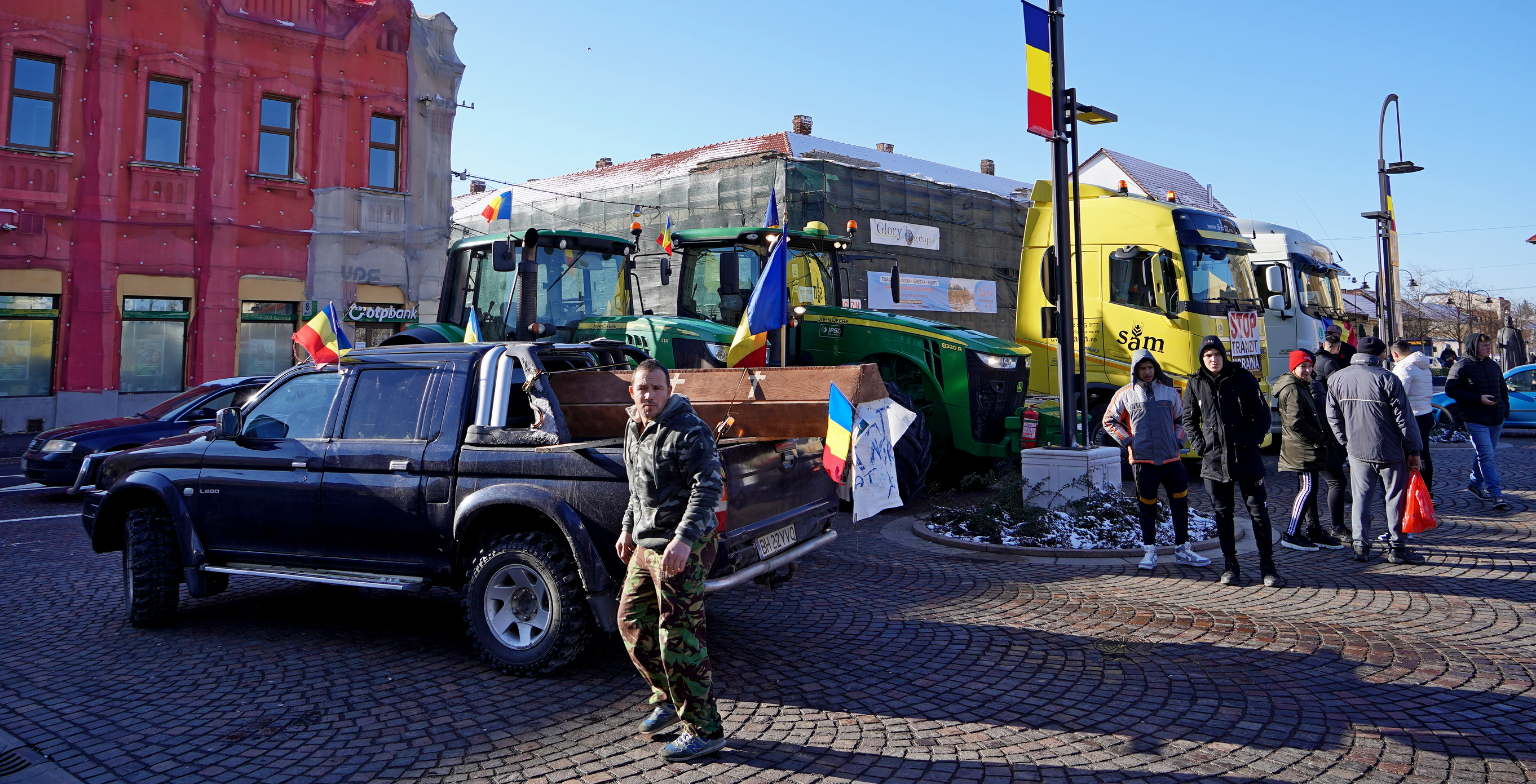 Protestul fermierilor și transportatorilor în Piața Uniri 20.01.2024 FOTO: Alexandru Nițescu