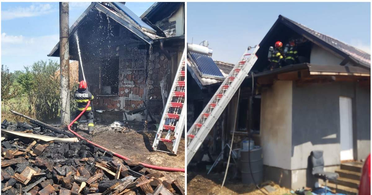 UPDATE Incendiu provocat de aprinderea vreascurilor în Inand. Pagube ...