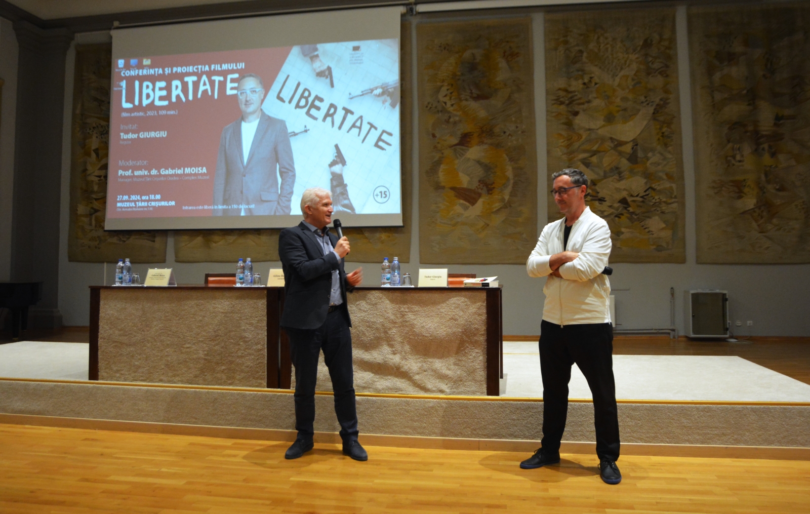 Tudor Giurgiu la proiecţia filmului "Libertate", la Muzeul Ţării Crişurilor