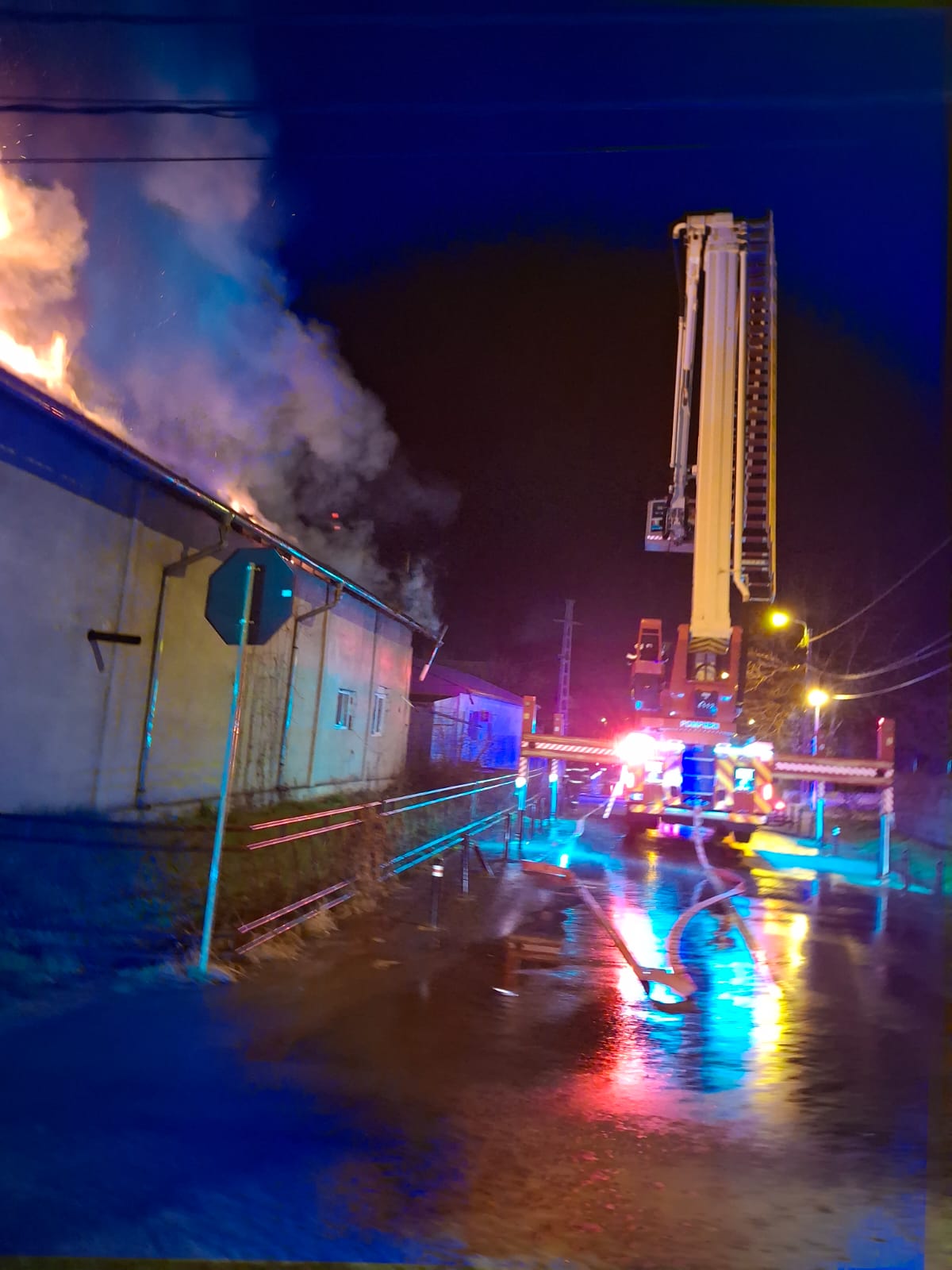 Incendiu violent la o casă în Oradea 22.03.2025; Foto: ISU Bihor