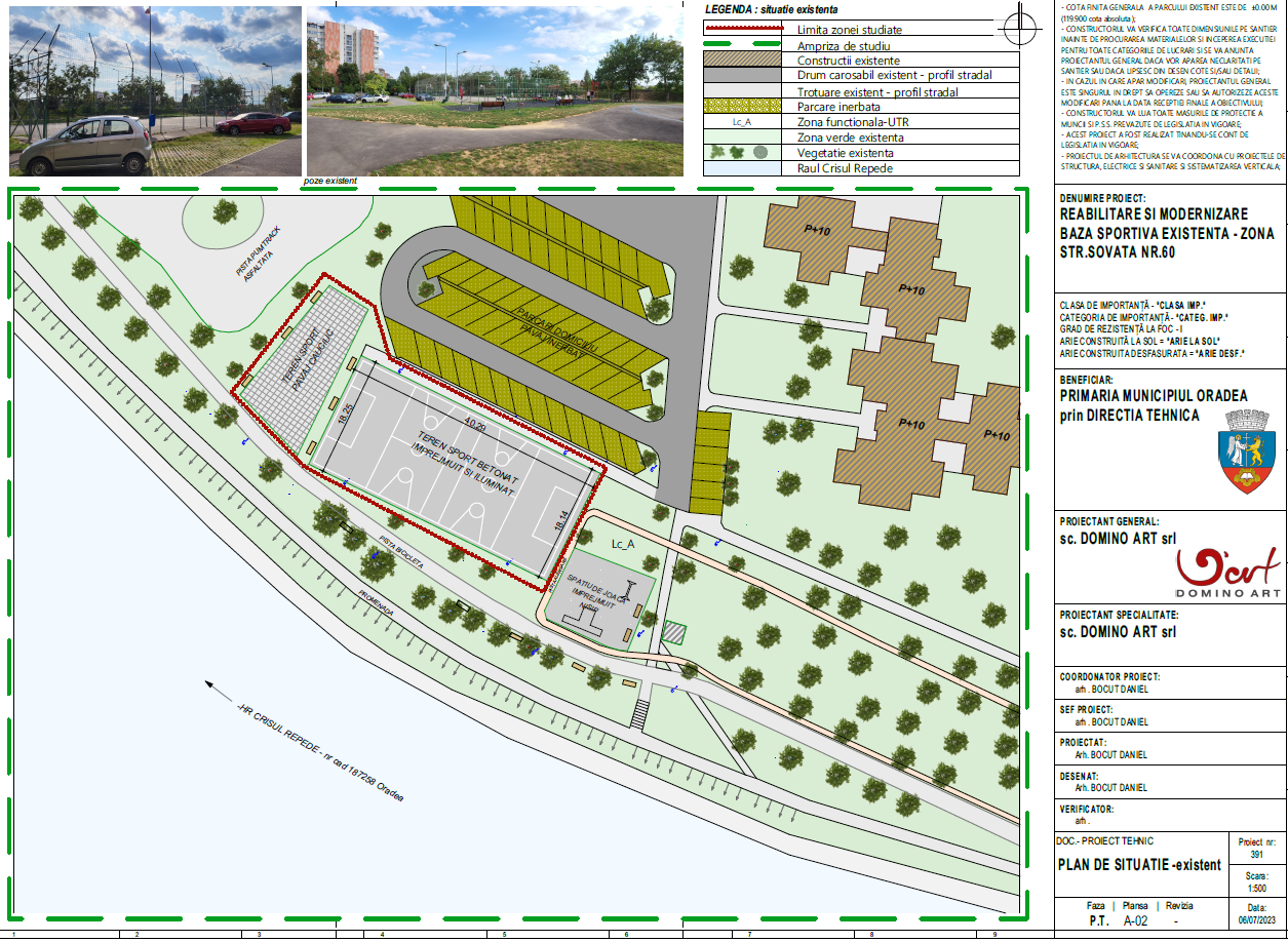 Plan de situatie existent