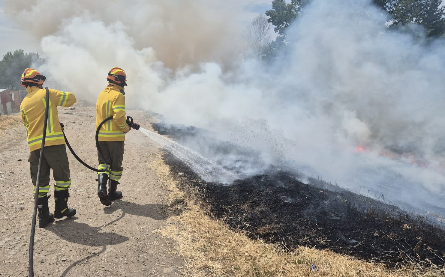 Pompierii intervin rapid duminică după-amiază, 6 iulie.