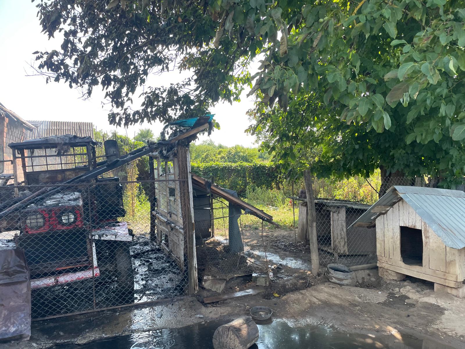 Incendiu în Hidișel 18.08.2025; Foto: ISU Bihor