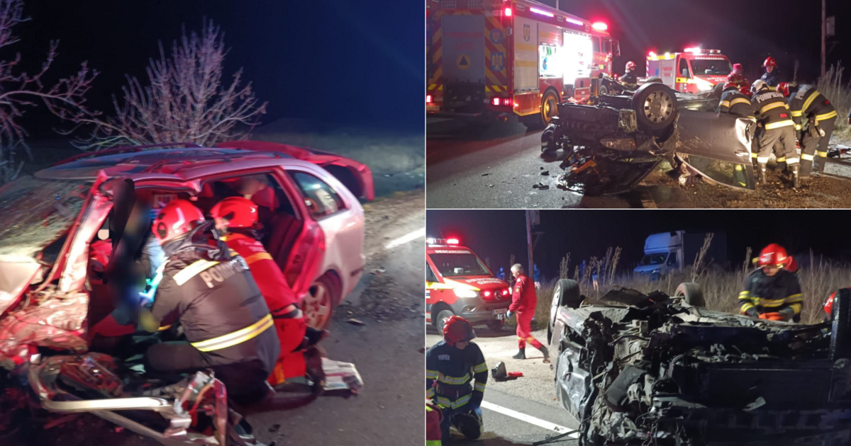 Accident grav pe DN 1 în Bihor: două persoane blocate în autoturisme